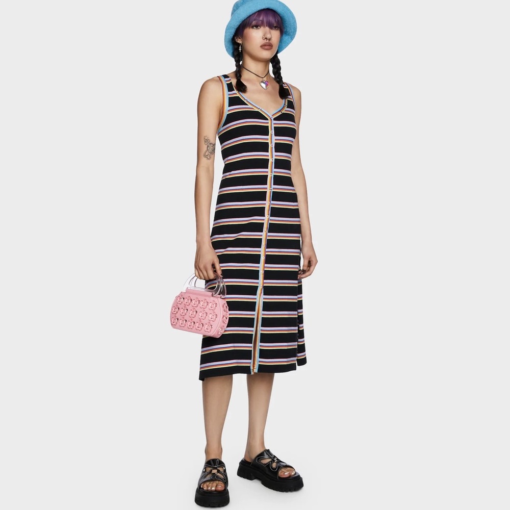 Dolls Kill dELiA*s“Dream I'm Living” Striped Midi Dress